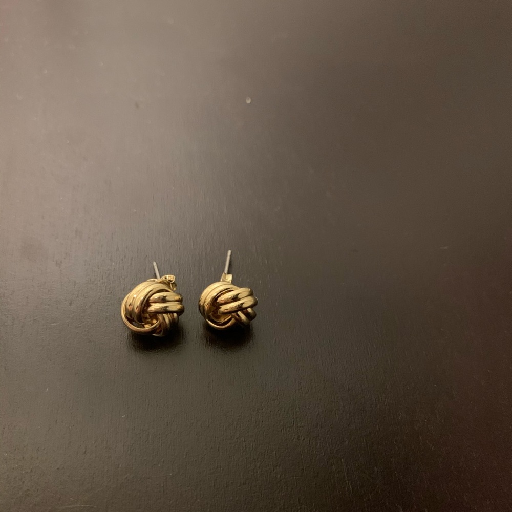 Gold knot earrings j crew
